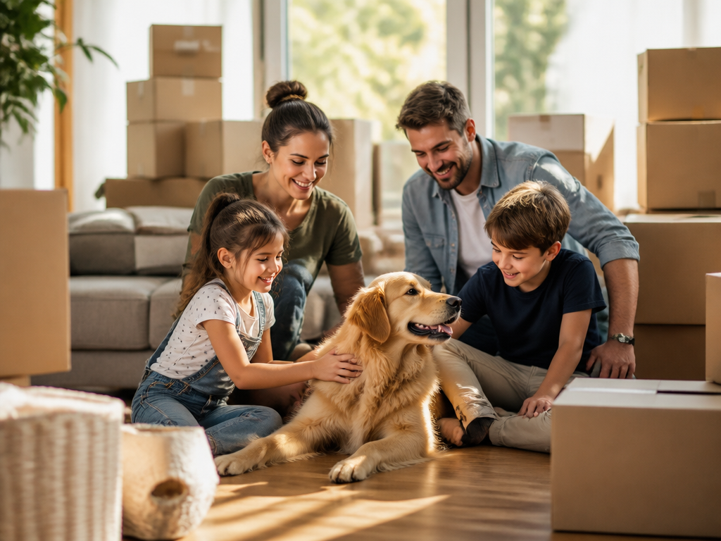 Mudança com crianças e pets: como deixar o dia mais tranquilo